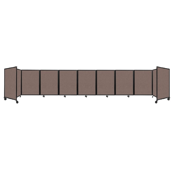 Room Divider 360 Folding Portable Partition 25' x 4' Latte Fabric